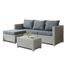 4PCS Rattan Chaise Lounge Ensemble de canapé de jardin